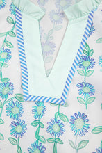 Della Green Floral Print Blouse