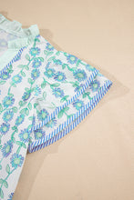 Della Green Floral Print Blouse