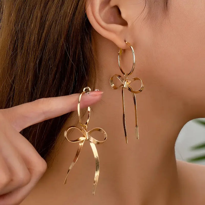 Happiness Follows Bow Earrings