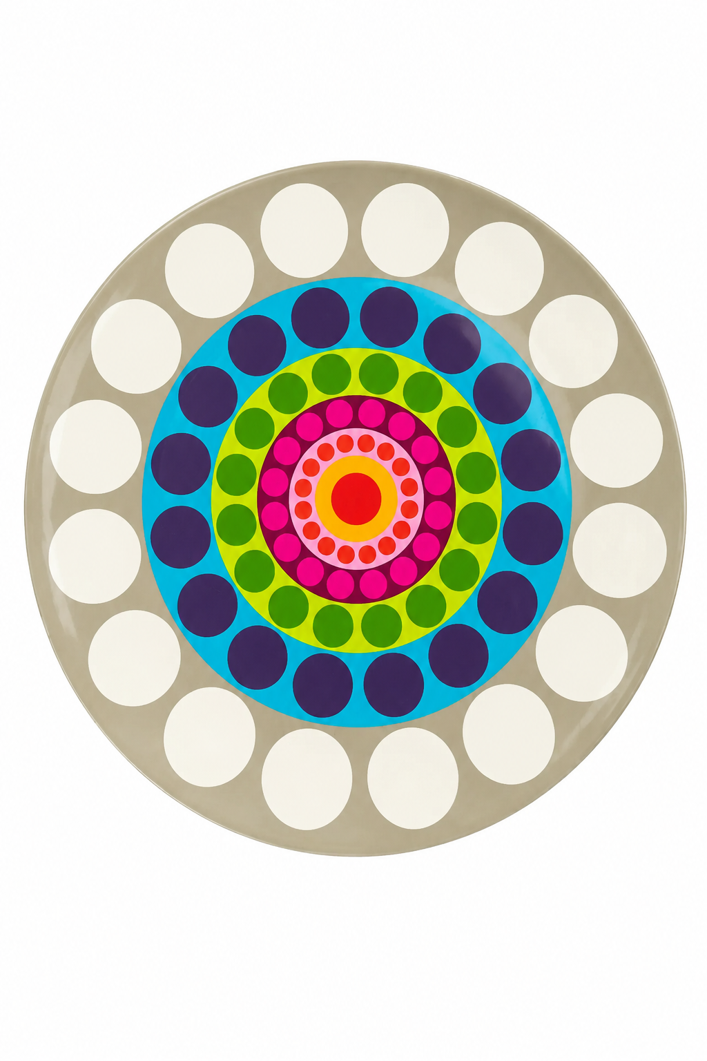 French Bull Dial Round Platter