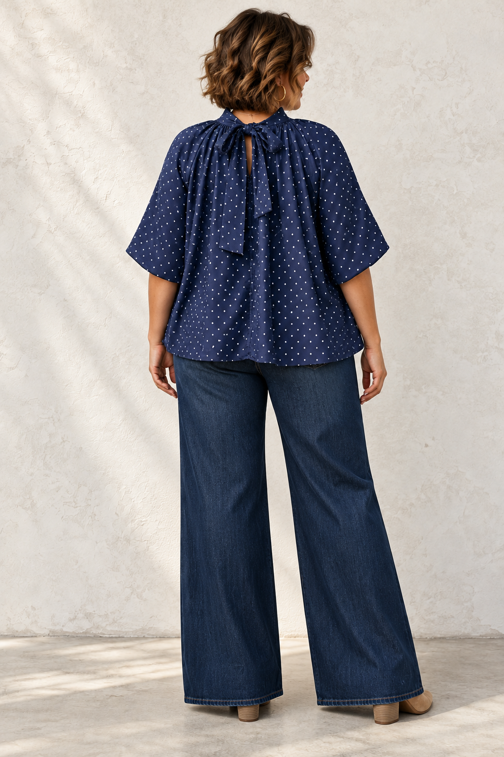 Dora Polka Dot Blouse in Curvy