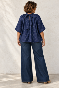 Dora Polka Dot Blouse in Curvy