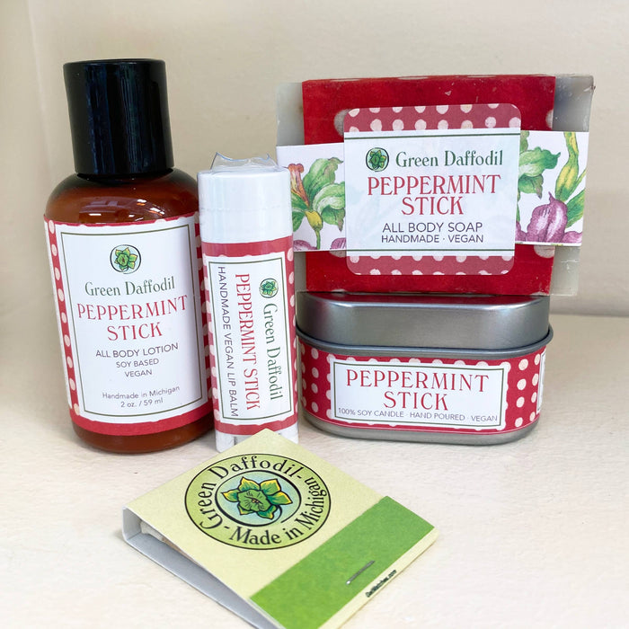 Peppermint Stick Boxed Gift  Set - Holiday Christmas