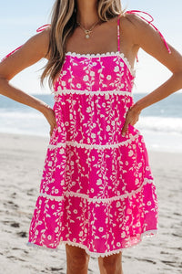 Ellie Floral Ric Rac Mini Dress