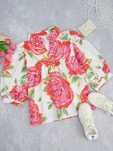 Ellis Puff Sleeve Floral Blouse