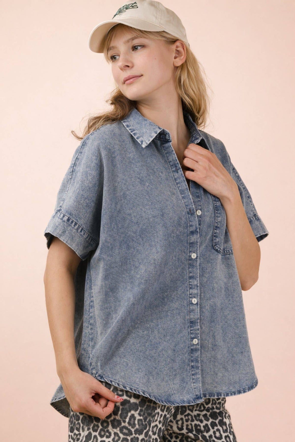 Blue Skies Oversized Top