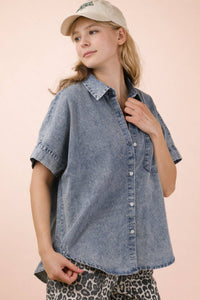 Blue Skies Oversized Top