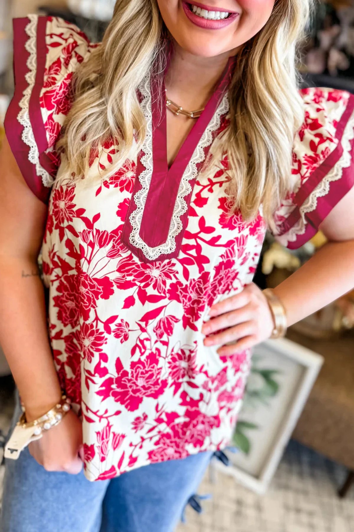 Mercy Floral Top