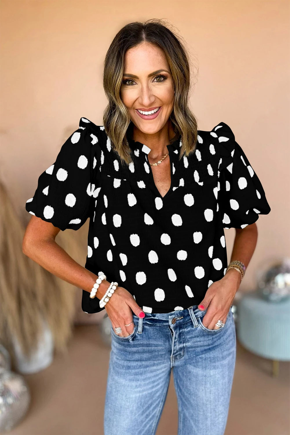 Demi Polka Dot Top