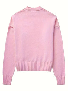 Feeling Blessed Cozy Pink Sweater