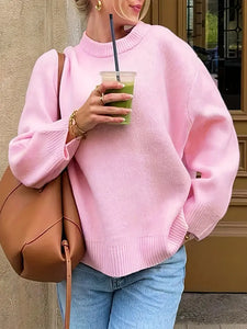 Feeling Blessed Cozy Pink Sweater
