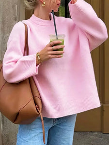 Feeling Blessed Cozy Pink Sweater