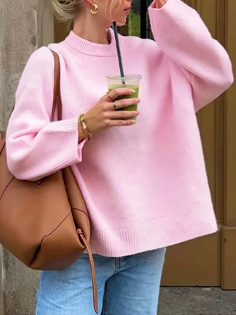 Feeling Blessed Cozy Pink Sweater