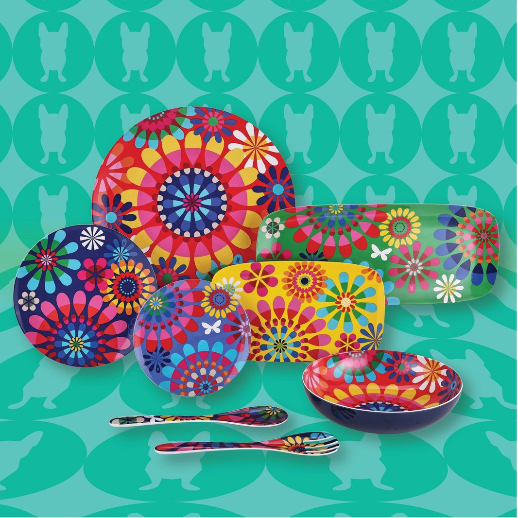 French Bull Festival 11" Dinner Plate Set Of 4