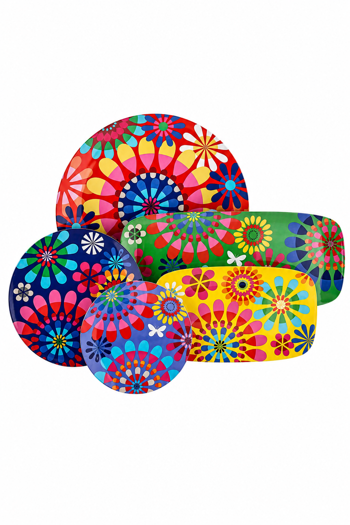 French Bull Festival 11" Dinner Plate Set Of 4