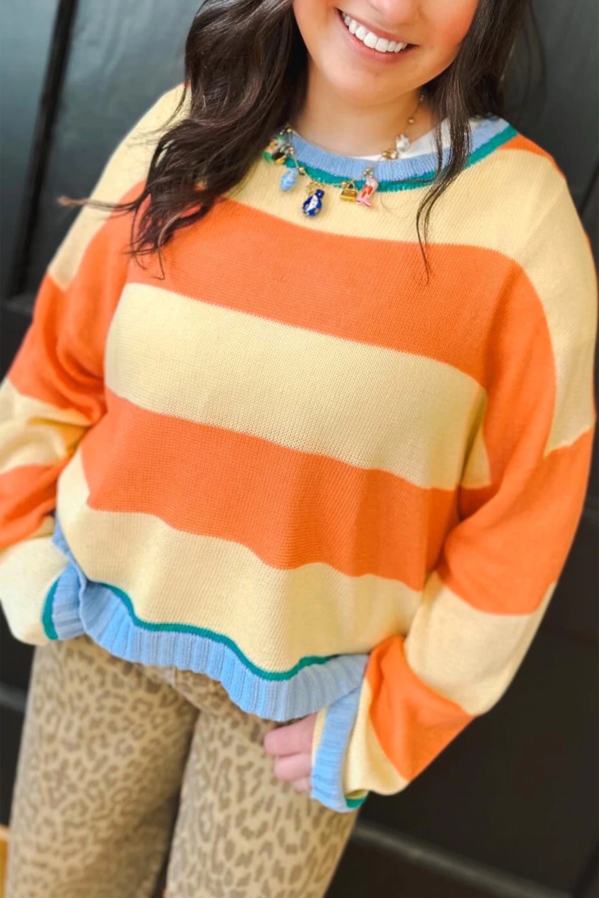 Dulcie Striped Sweater Curvy