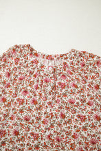 Florence Red Floral Puff Sleeve Blouse