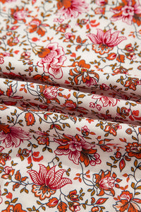 Florence Red Floral Puff Sleeve Blouse