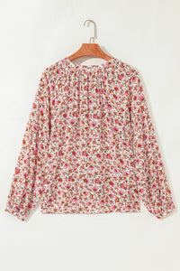 Florence Red Floral Puff Sleeve Blouse