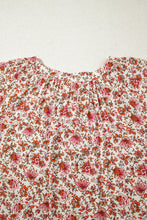 Florence Red Floral Puff Sleeve Blouse