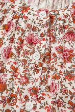 Florence Red Floral Puff Sleeve Blouse