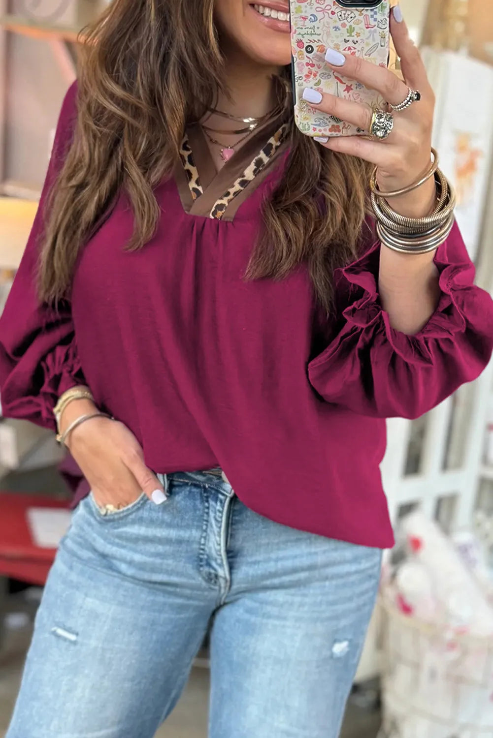 Foster Bracelet Sleeve Blouse