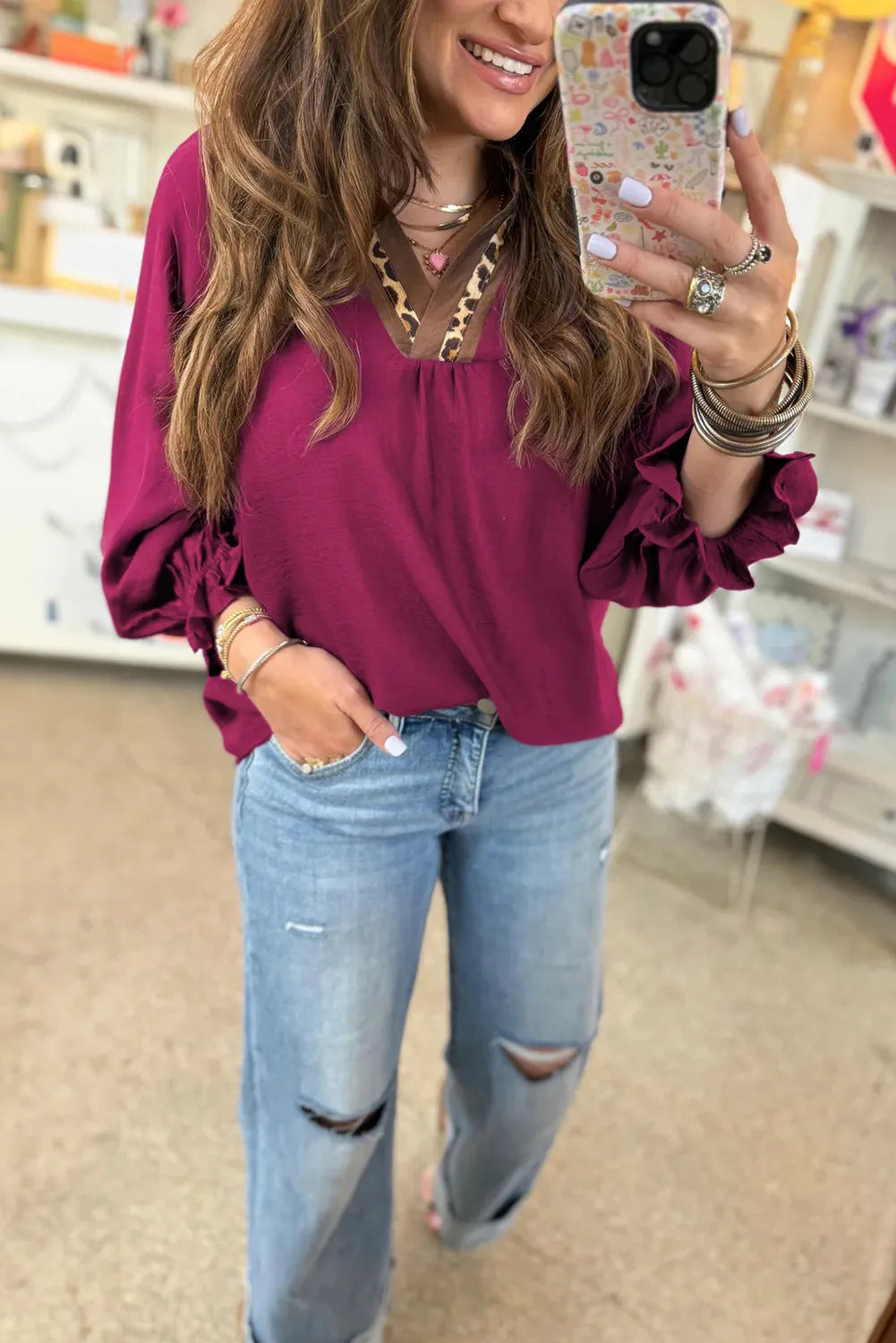 Foster Bracelet Sleeve Blouse