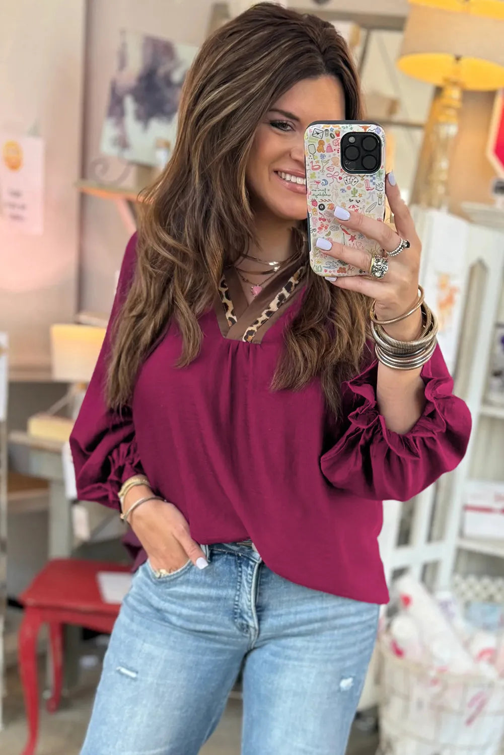 Foster Bracelet Sleeve Blouse