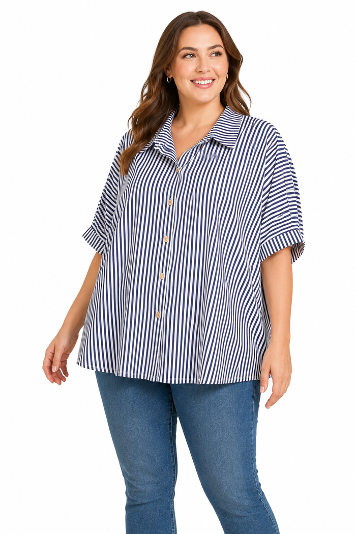 Franki Striped Top Curvy