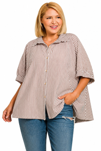 Franki Striped Top Curvy