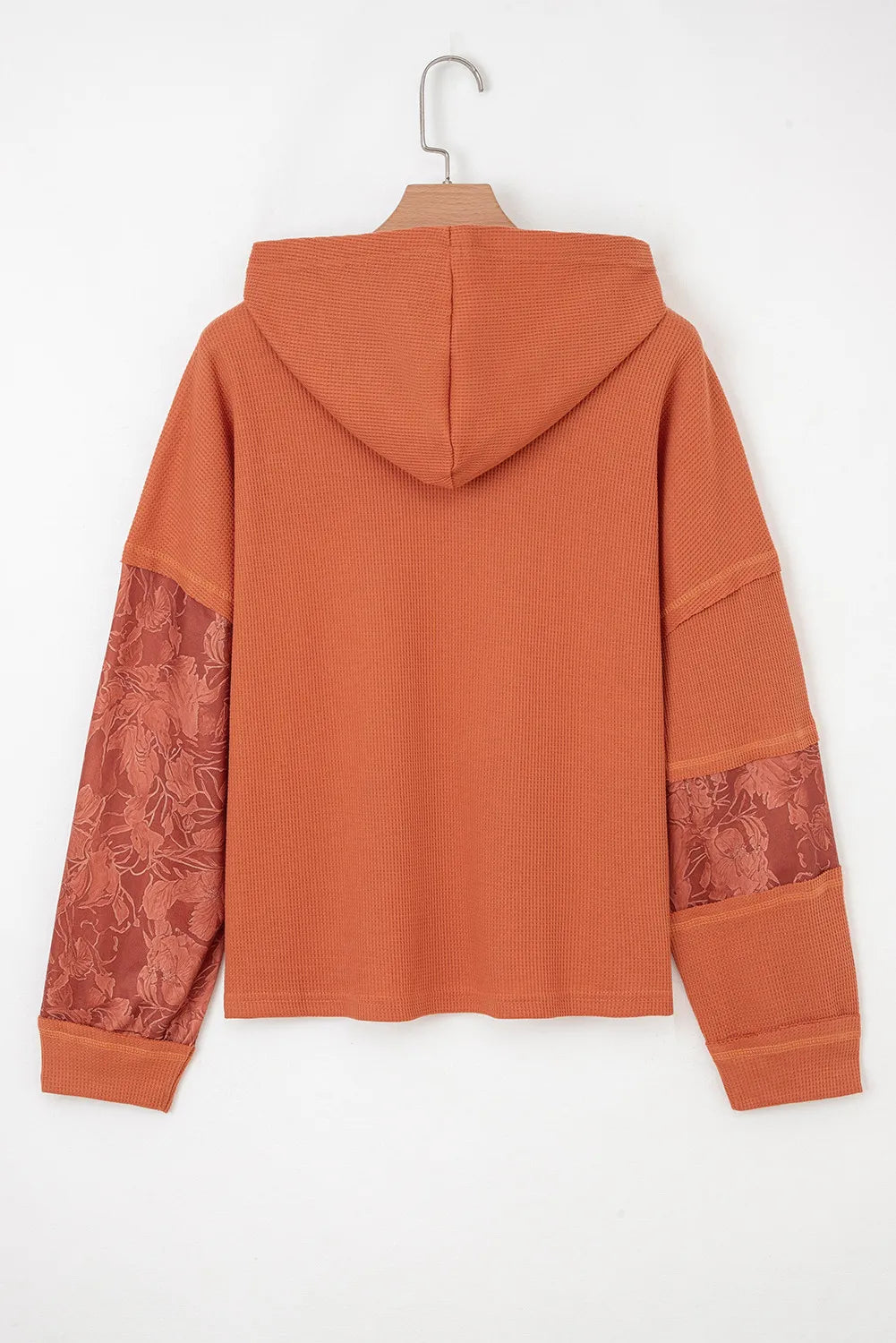 Franklin Waffle Print Drawstring Hoodie