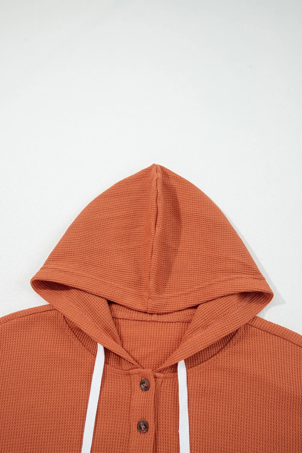Franklin Waffle Print Drawstring Hoodie