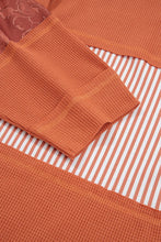 Franklin Waffle Print Drawstring Hoodie