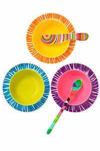 French Bull Fringe 6.5" Appetizer Plate-Set of 6