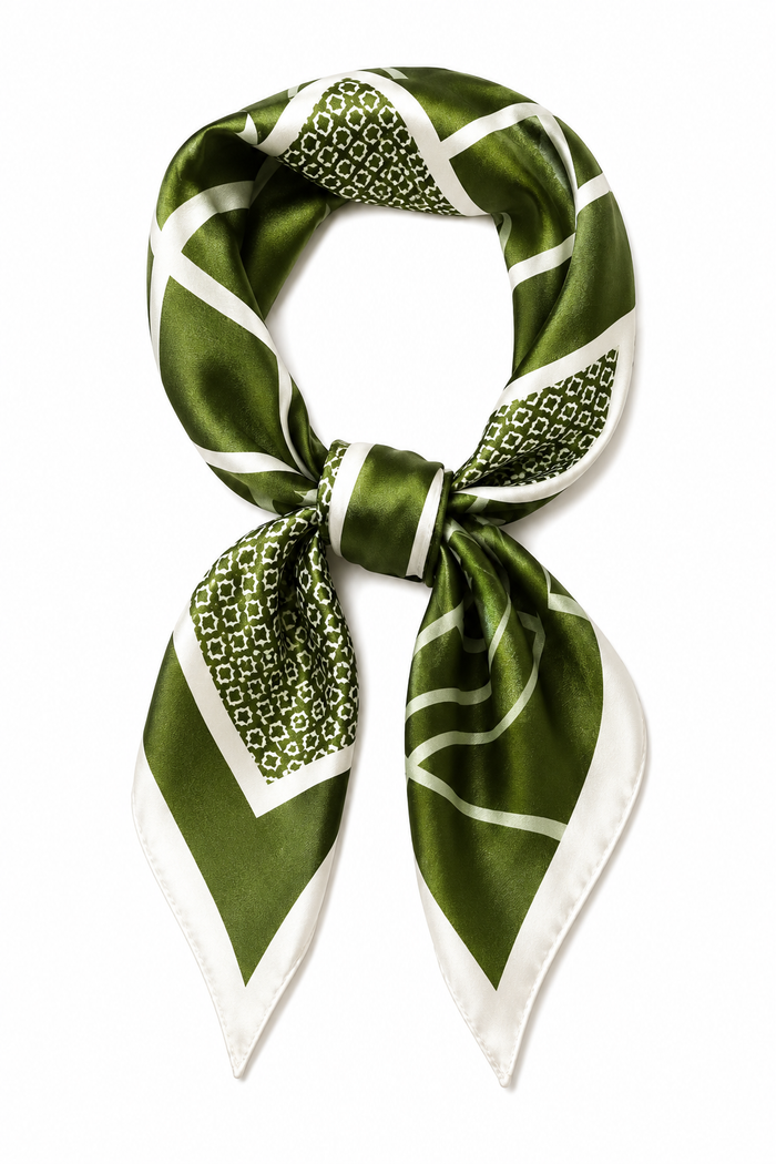 Geometric Floral Scarf