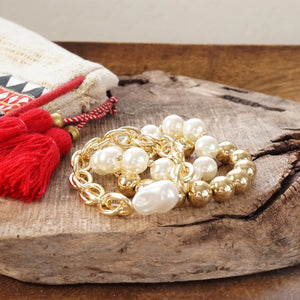 Girl Power Chunky Chain Bracelet Set