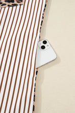 Grant Brown Stripe/Leopard Dress