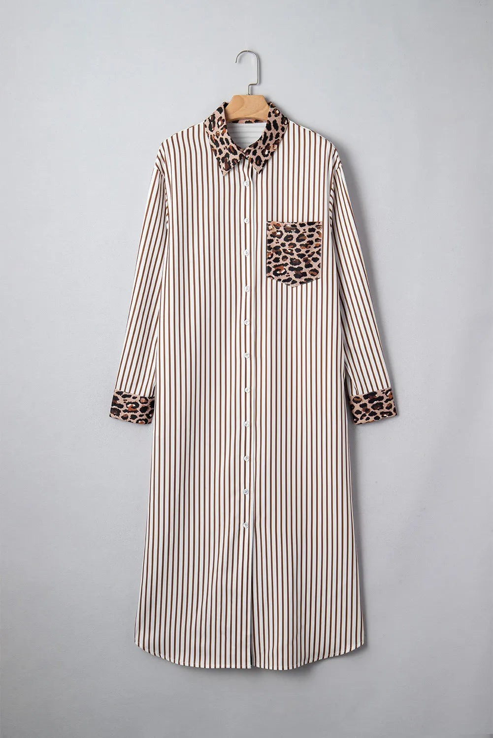 Grant Brown Stripe/Leopard Dress