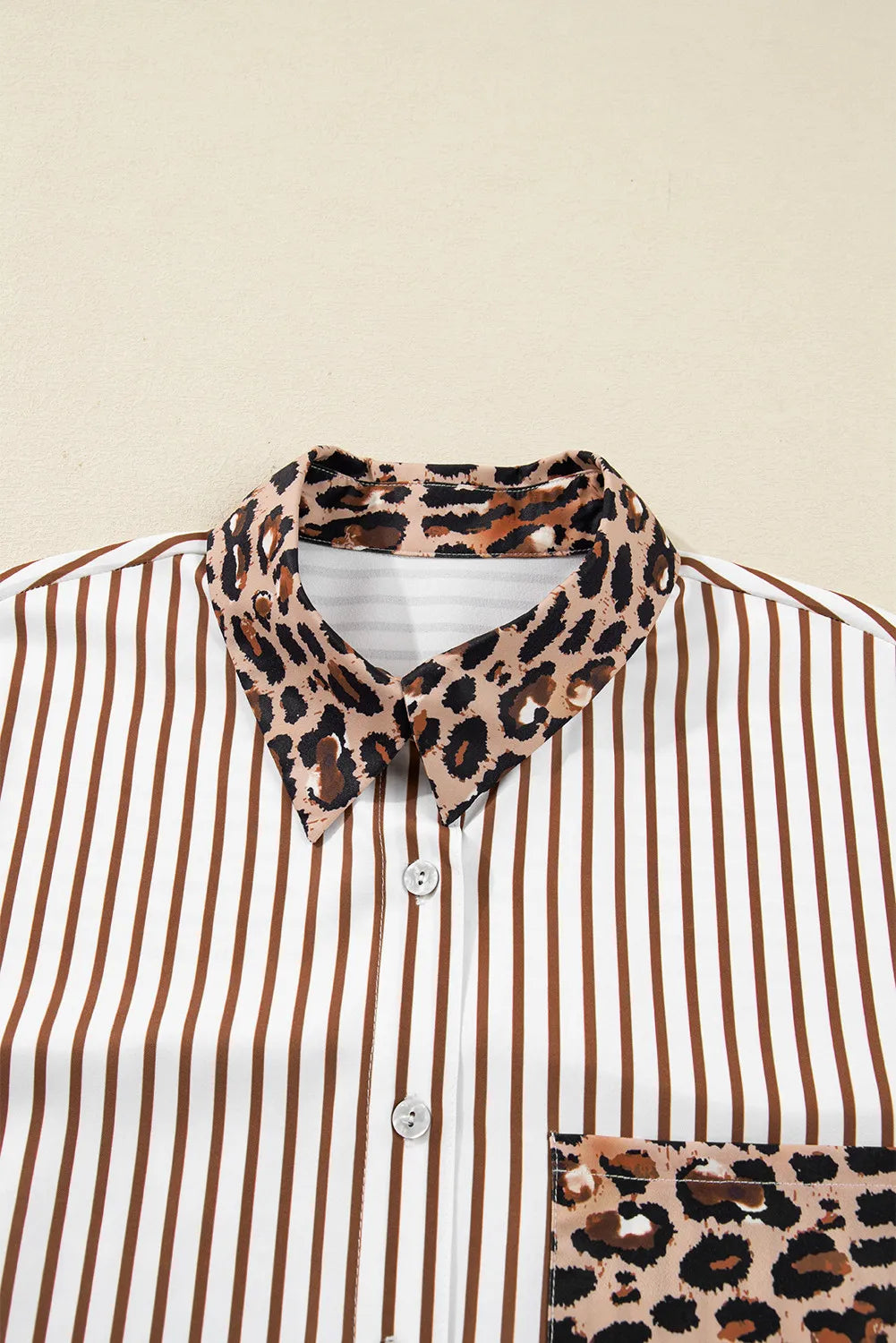 Grant Brown Stripe/Leopard Dress