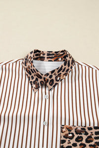 Grant Brown Stripe/Leopard Dress