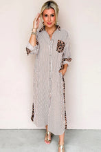Grant Brown Stripe/Leopard Dress