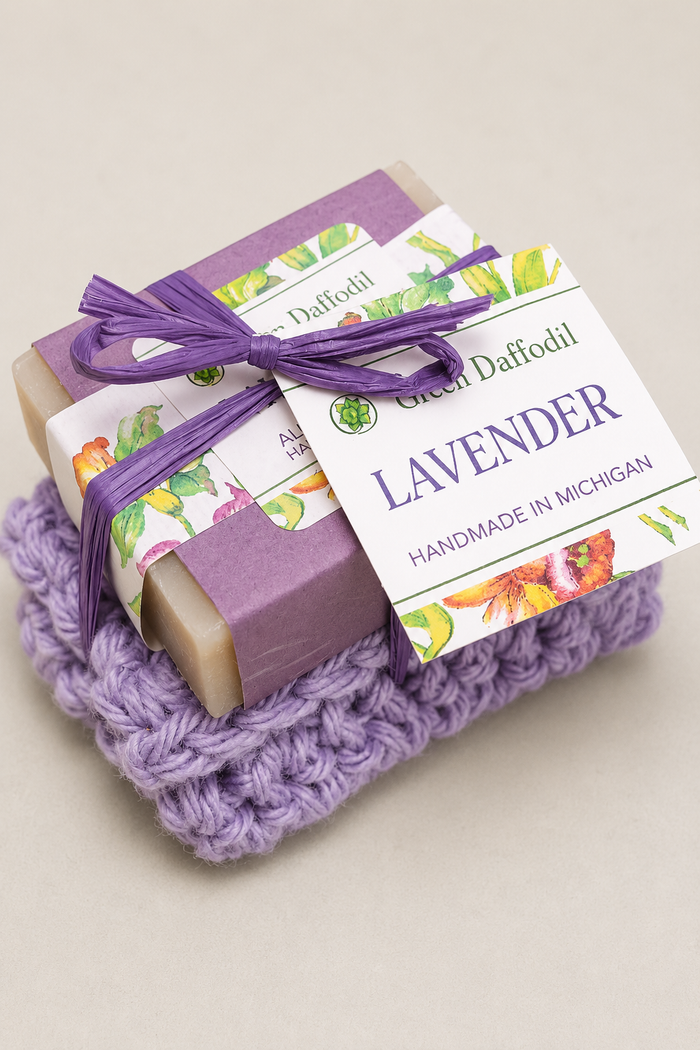 Lavender Soap & Washcloth Gift Set