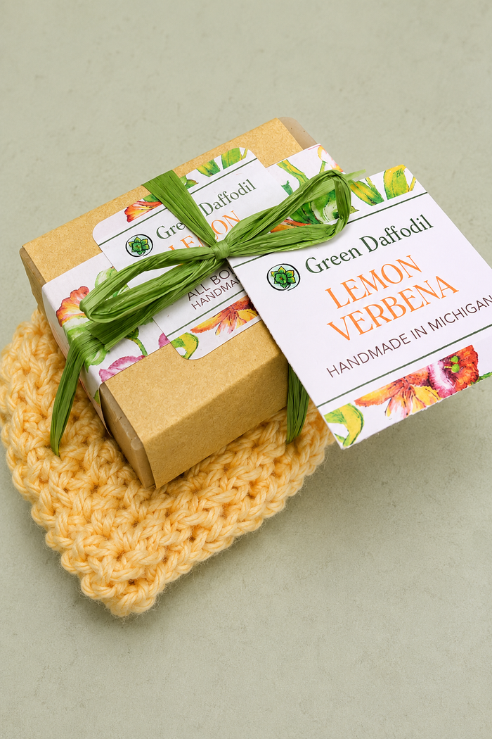 Lemon Verbena Soap & Washcloth Gift Set