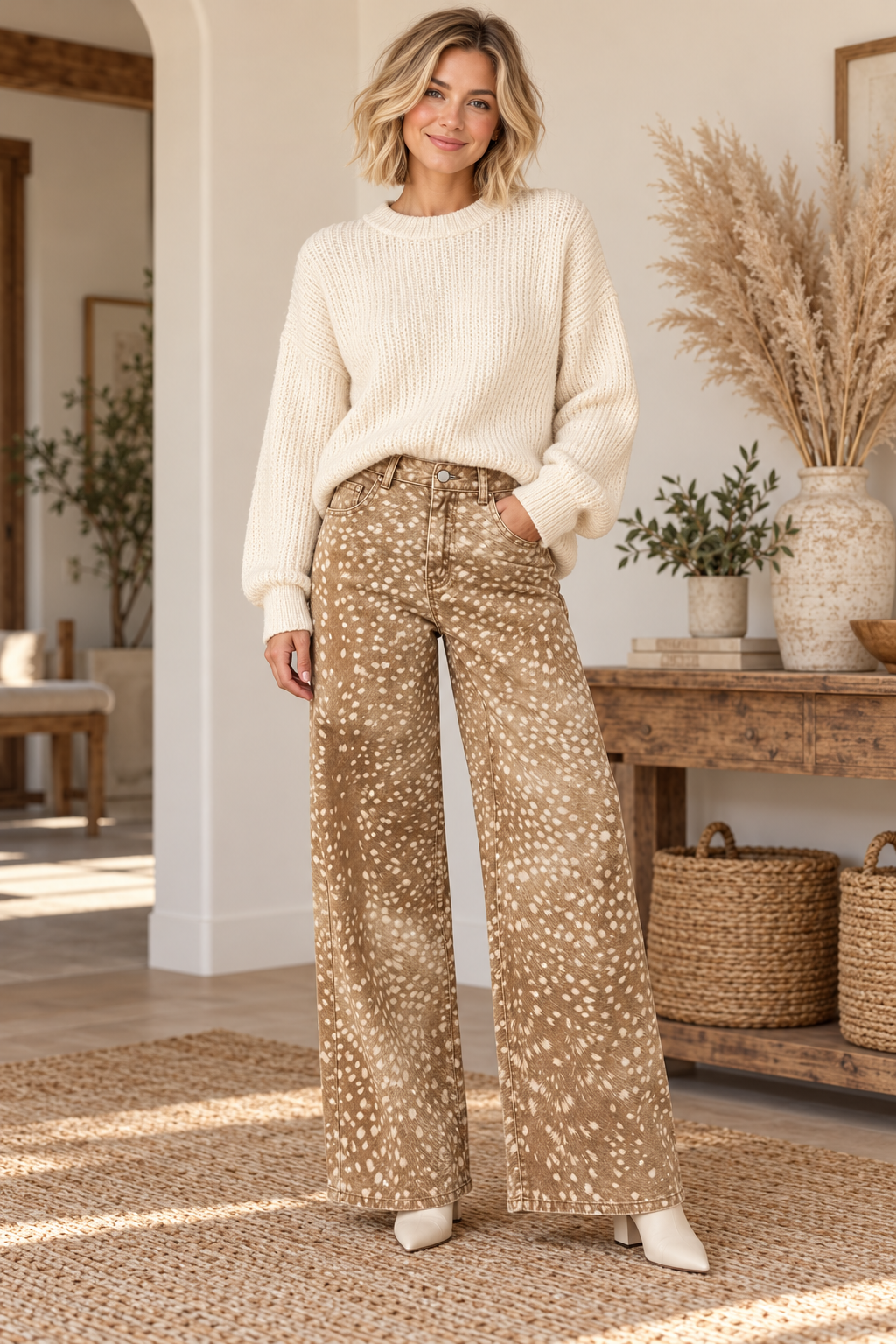 Hadley Deer Spotted Print Pants