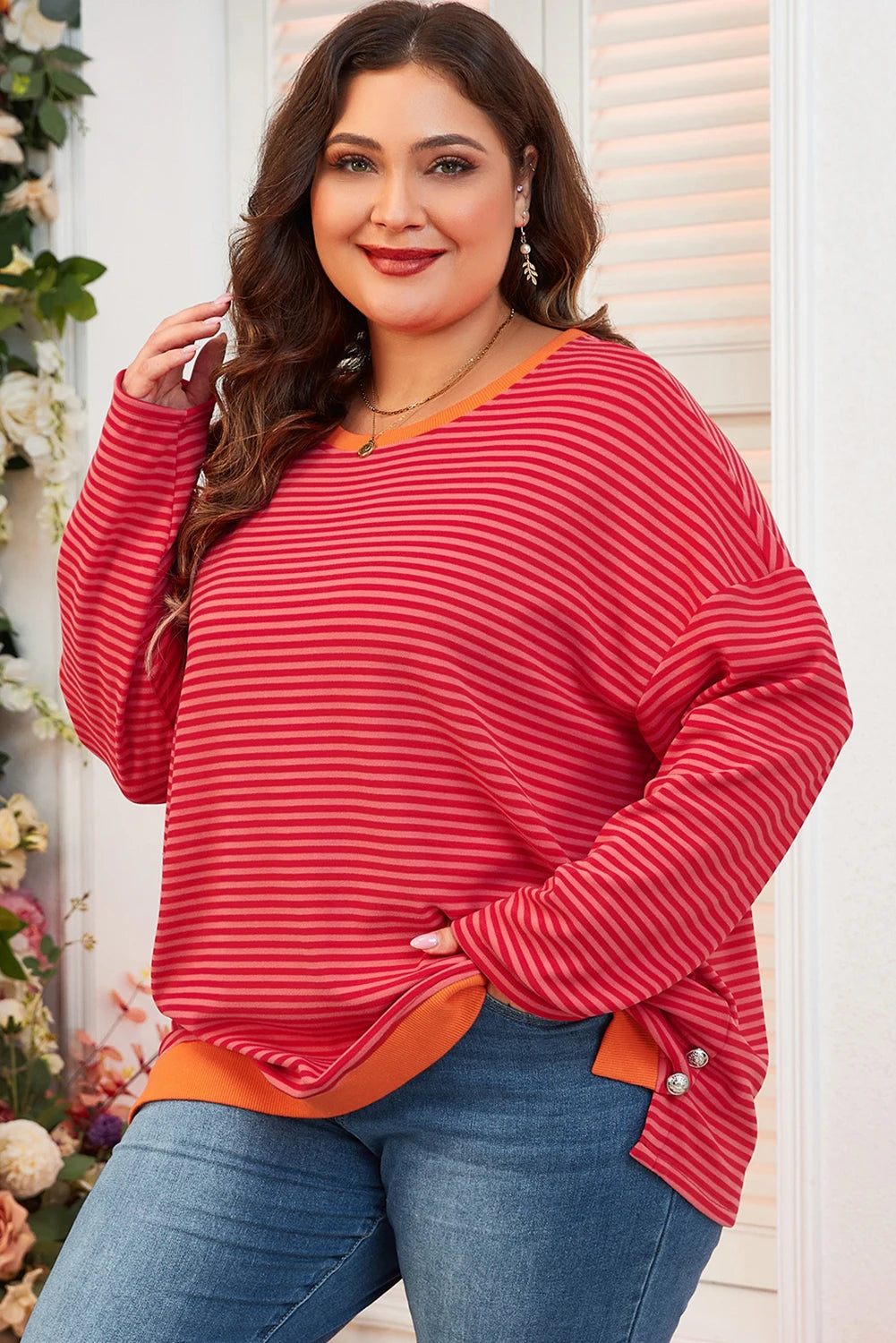 Hayes Striped Top Curvy