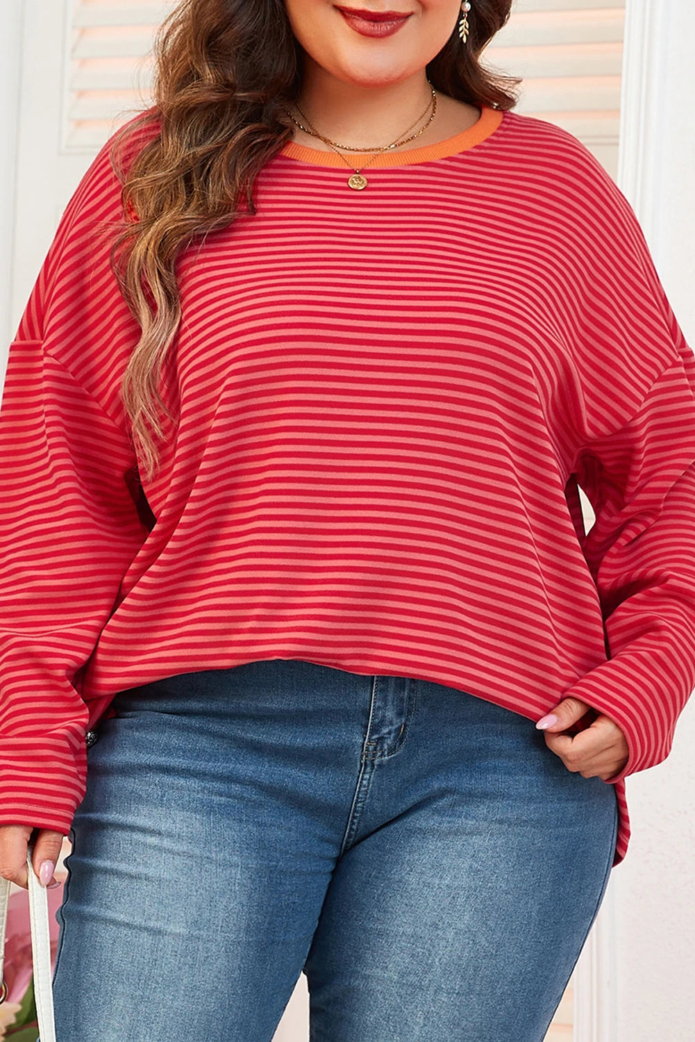 Hayes Striped Top Curvy