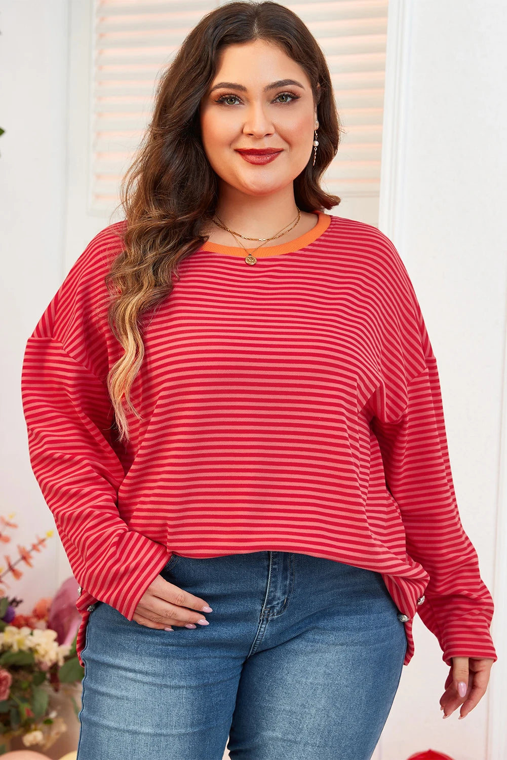 Hayes Striped Top Curvy