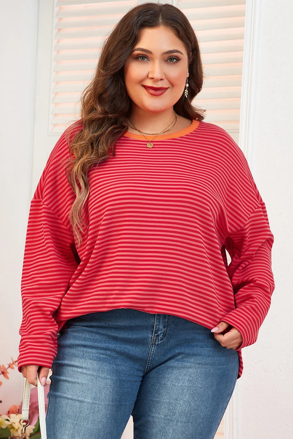 Hayes Striped Top Curvy
