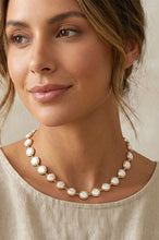 Honey Pearl Disc Necklace