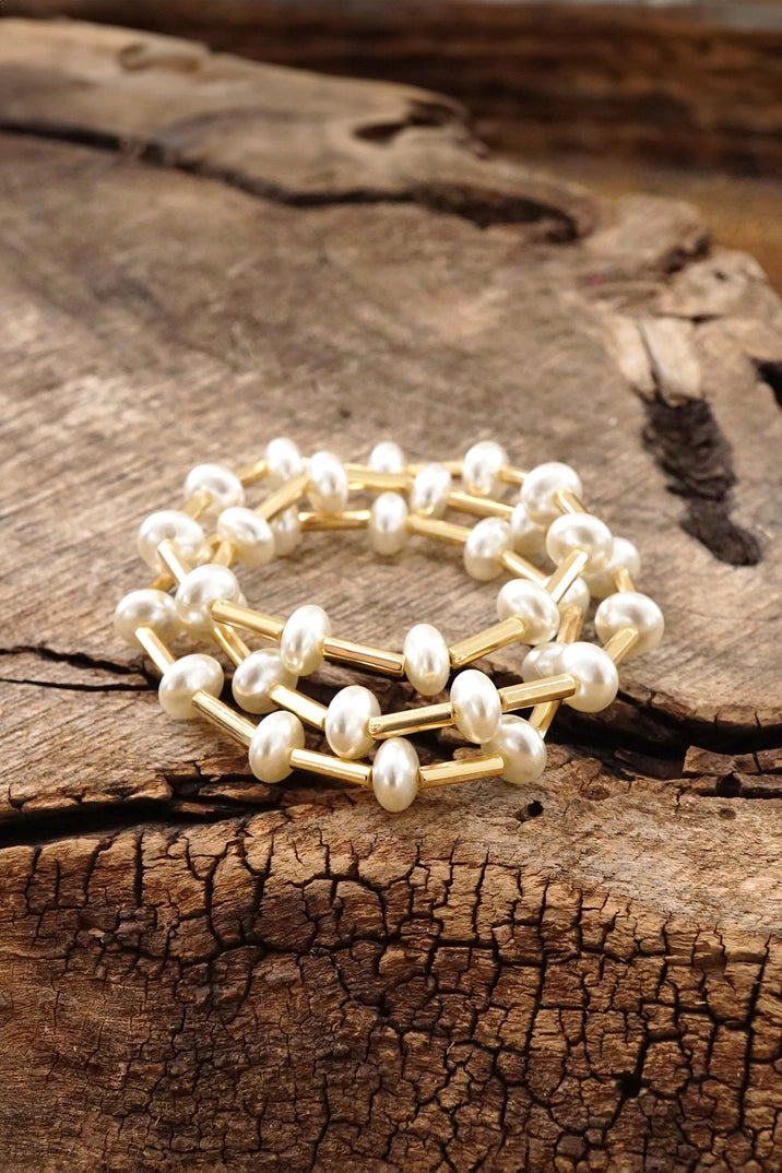 Jessie Floating Pearls Bracelet Set